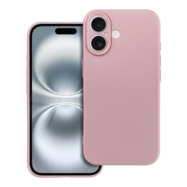 Telefontaske til iPhone 16 Plus Metallic - Lyserød Rosa