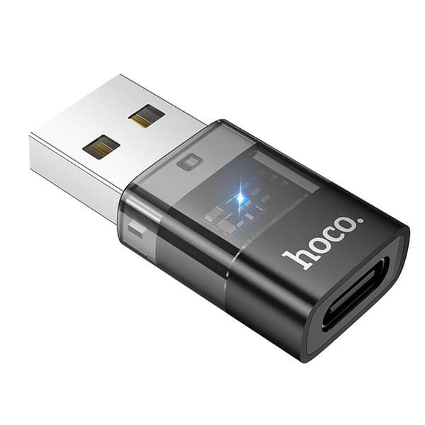 Hoco USB-A til USB-C Adapter UA36C - Sort Svart