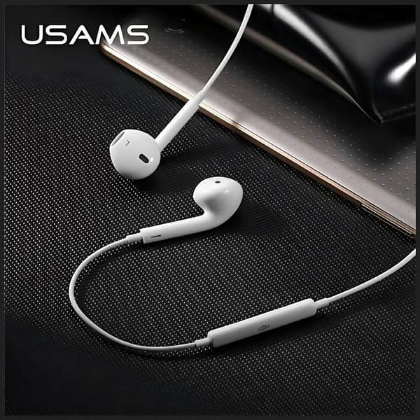 USAMS EP-24 Hörlurar Stereo Lightning iPhone 7–XS Max - Vit