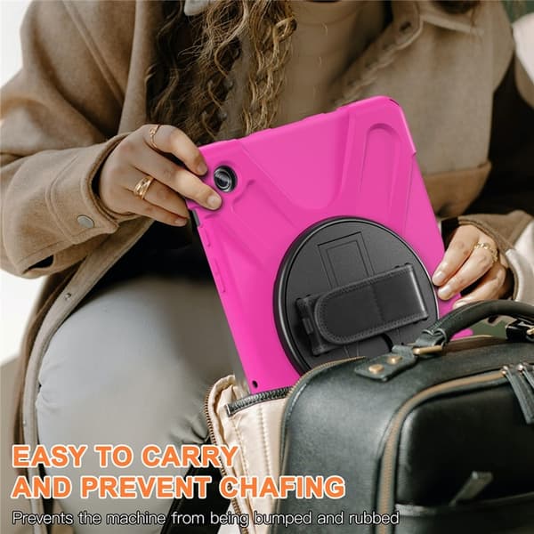 Mobilskal till Galaxy Tab A9 Plus Silikon Rotary Kickstand Rosa