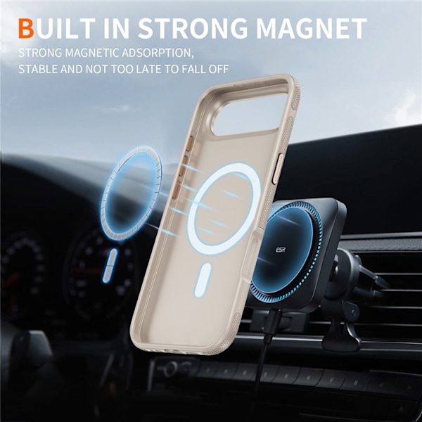 Mobilskal till iPhone Air MagSafe PC + TPU Shockproof - Grå Grå