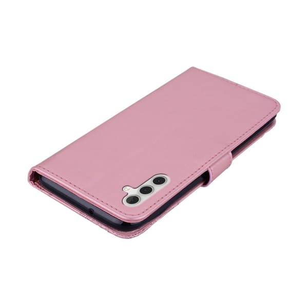 Plånboksfodral för Samsung Galaxy S26 Plus Konstläder med rem - Roséguld