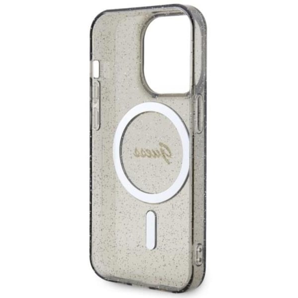 Guess iPhone 14 Pro Max Mobilskal MagSafe Glitter Guld - Svart Svart