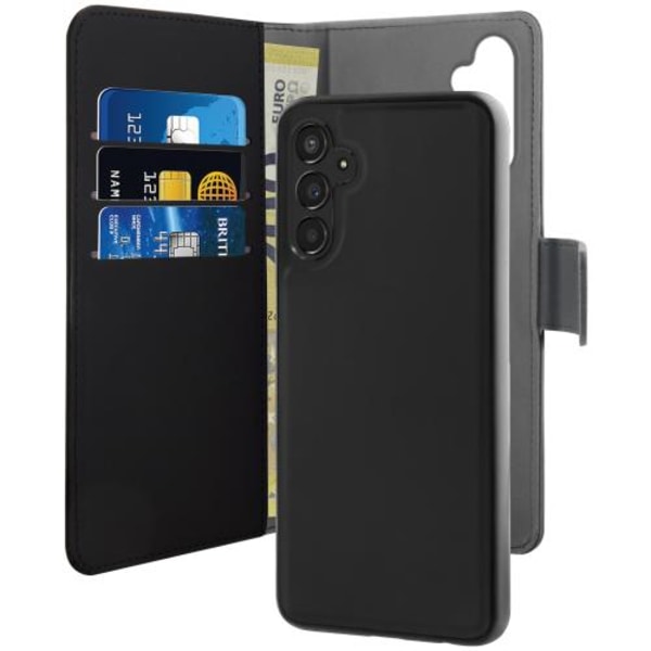 Puro Galaxy A34 Wallet Case Aftagelig - Sort