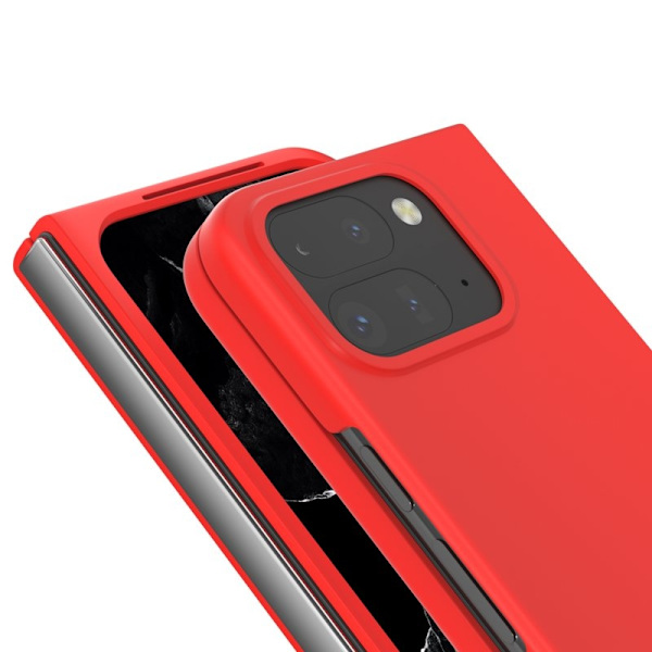 ABEEL Mobilskal till Google Pixel 9 Pro Fold 5G Hård PC Skydd Röd
