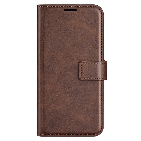 iPhone 15 Plånboksfodral Calf Flip Folio - Brun