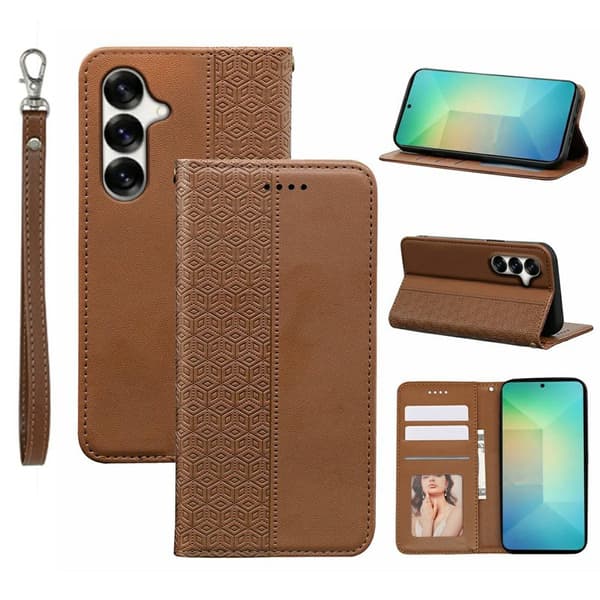 Plånboksfodral för Samsung Galaxy S26 Plus Konstläder - Brun