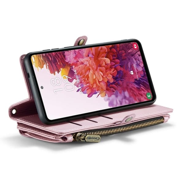 CASEME Plånboksfodral Konstläder för Samsung Galaxy S20 FE - Rosa