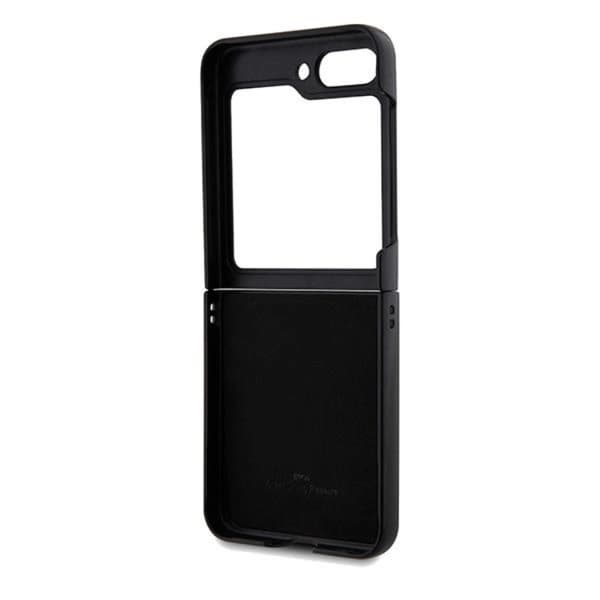 BMW Galaxy Z Flip 5 Mobilskal Læder Hot Stamp - Sort Black
