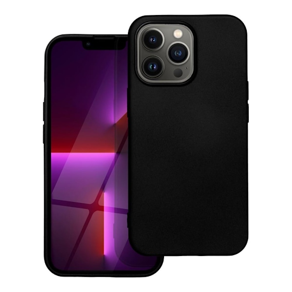 Forcell iPhone 14 Pro Cover Silikon Lite Blød Plast Sort Black