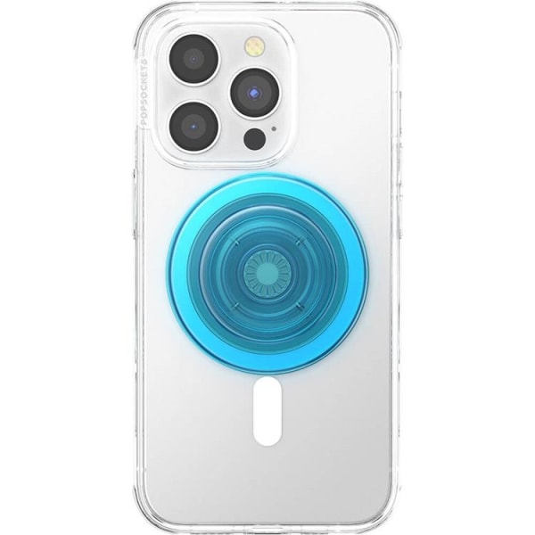 POPSOCKETS PopGrip til Magsafe - Electric Blue Transparent