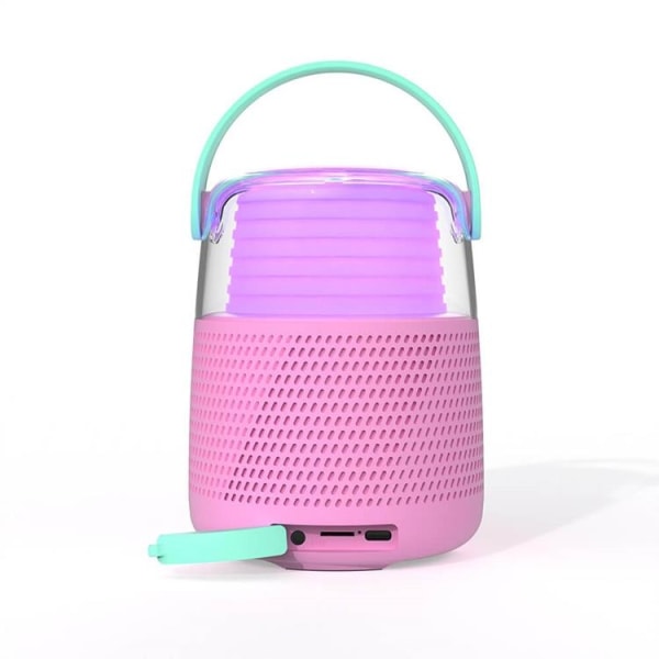 MOBILITET OM BORD Højttaler Karaoke Kit Mic LED - Pink