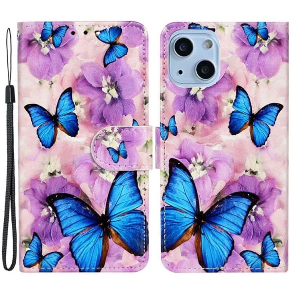 iPhone 14 Plus Pungeetui Folio Flip - Butterfly