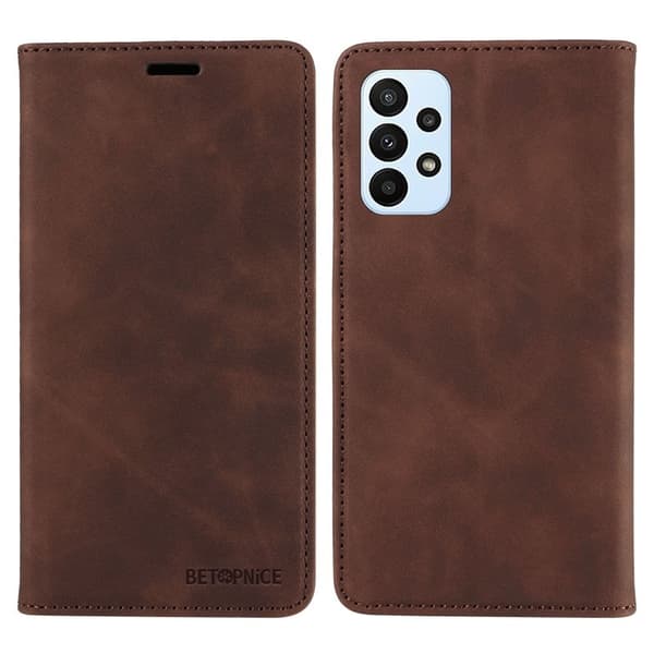 BETOPNICE 003 Samsung Galaxy A33 5G Plånboksfodral Konstläder - Brun