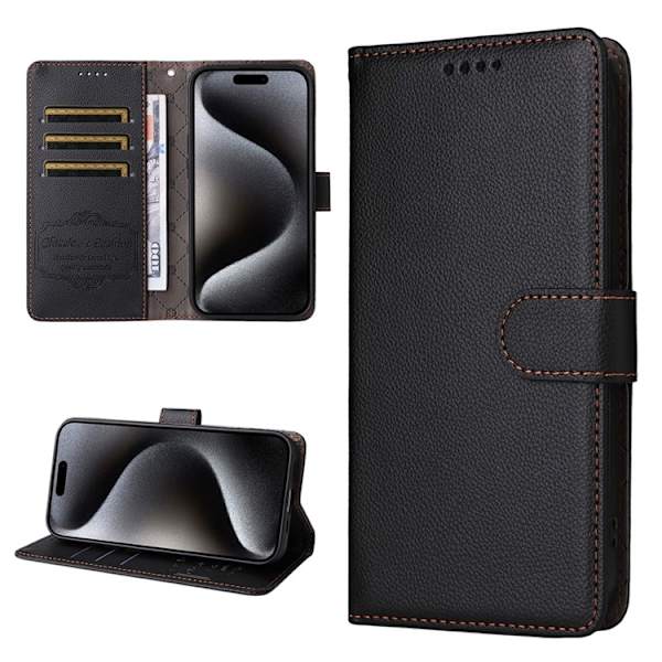 iPhone Air Plånboksfodral RFID Blocking med Handledsrem Svart
