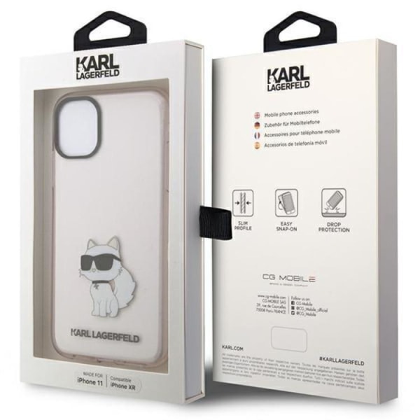 Karl Lagerfeld iPhone 11 / XR Mobilskal Ikonik Choupette - Pinkki