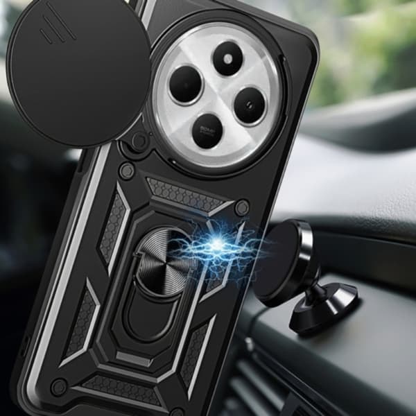 Tech-Protect telefontaske til Xiaomi Redmi 14C Camshield Pro - Sort Svart