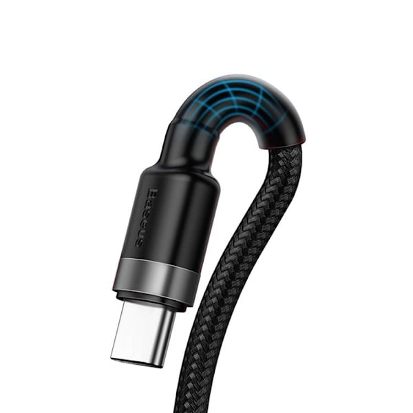 Baseus Cafule USB-C till USB-A kabel 40W 1m - Svart/Grå Svart