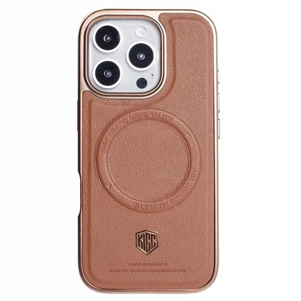 KIGC Mobilskal till iPhone 16 Pro Magsafe Electroplating - Titanguld Guld