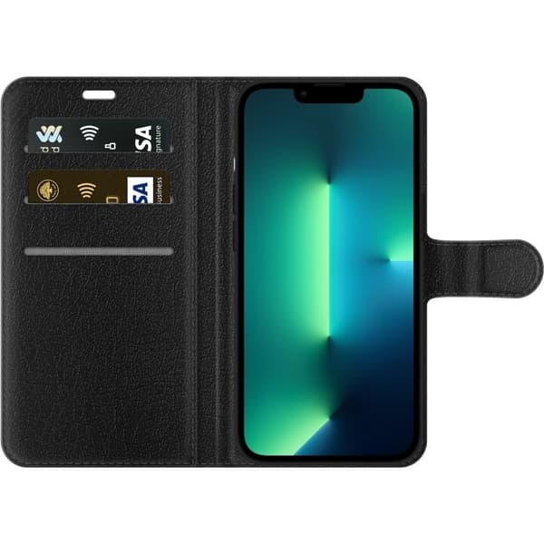 Plånboksfodral till Apple iPhone 13 Pro med fejdande blommor