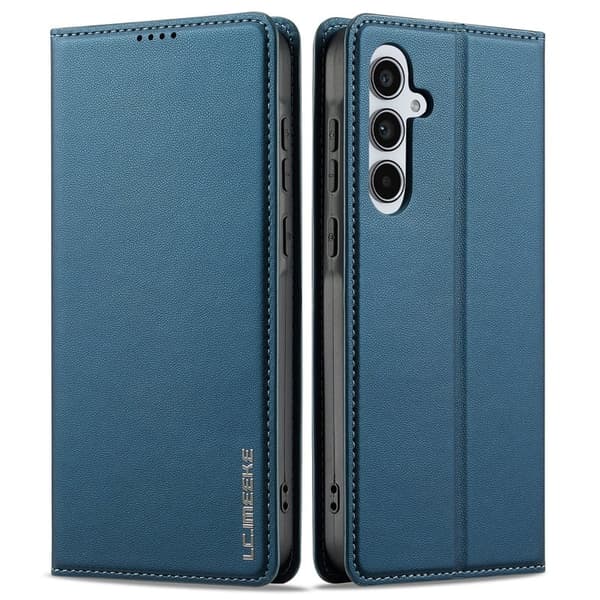 LC.IMEEKE L1 Series Samsung Galaxy S25+ Plånboksfodral Konstläder - Blå