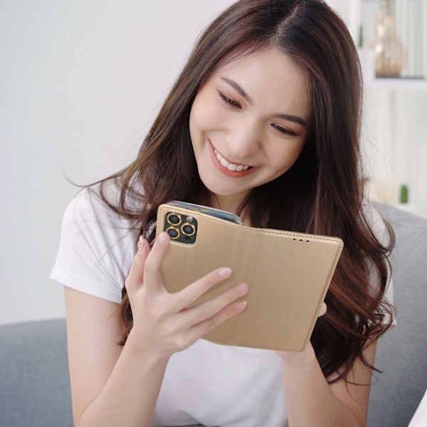 Redmi Note 11/11S Plånboksfodral Smart Konstläder - Guld Guld
