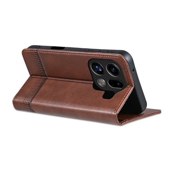 AZNS Oppo Find X9 Pro Plånboksfodral Konstläder - Brun