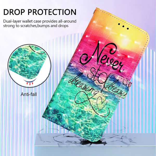 iPhone Air Plånboksfodral Printing Pattern Med Strap Flerfärgad