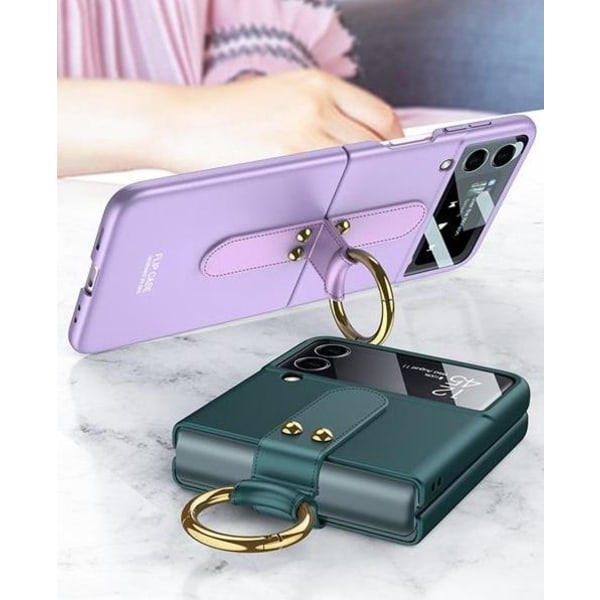 Ringhållare Skal Samsung Galaxy Z Flip 3 - Lila