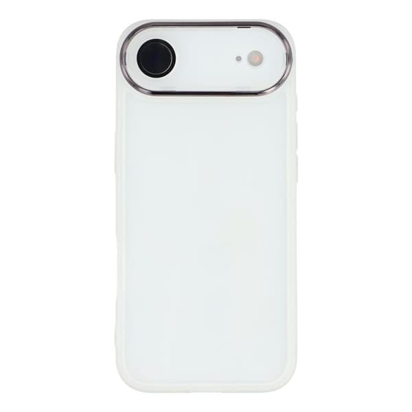 Mobilskal till iPhone Air Electroplated Kameraram - Transparent Vit Vit