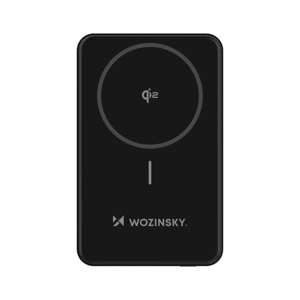 Wozinsky Qi2 Powerbank 10000mAh 22.5W 1xUSB-C 1xUSB-A - Sort Svart
