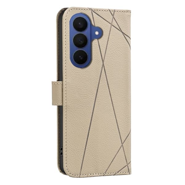 BINFEN Samsung Galaxy S26+ Plånboksfodral Konstläder RFID Skydd - Beige