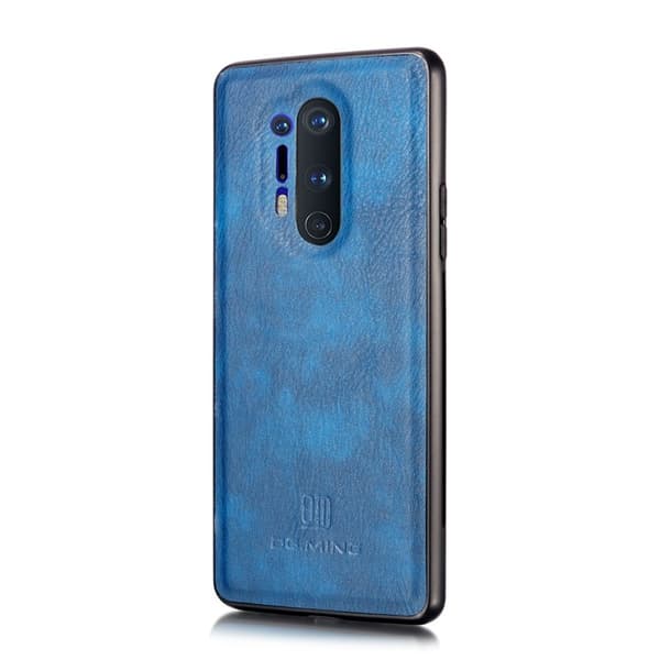 DG.MING OnePlus 8 Pro Plånboksfodral 2-i-1 Äkta läder Blå