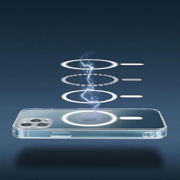 Telefontaske til iPhone 15 Magsafe Clear MID - Gennemsigtig Transparent
