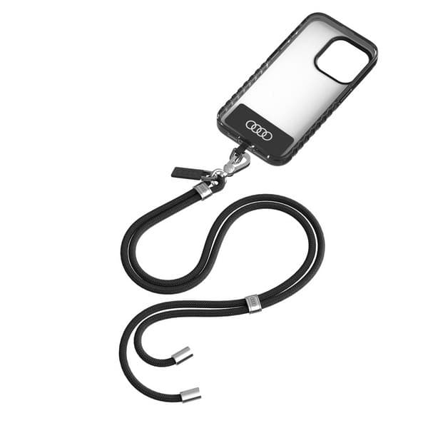 Audi bilrem Crossbody 120cm 6mm (AU-CBL6-R8/D1-BK) - Sort