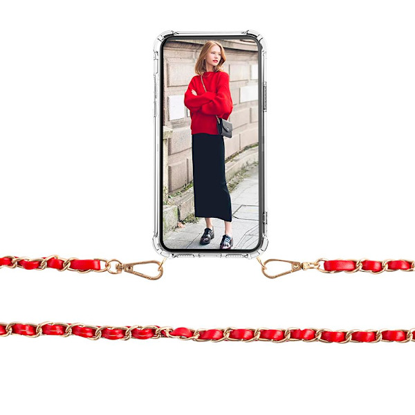 Boom Halsbandsrem Chain Inside - Maroon