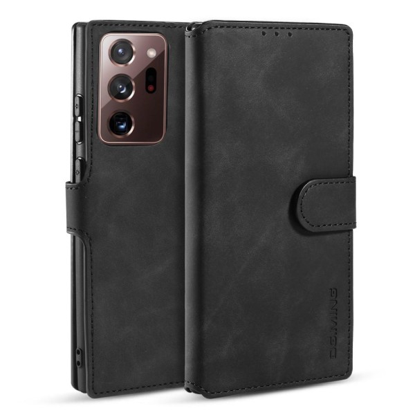 DG.MING Nahkakotelo Galaxy Note 20 Ultralle - musta Black