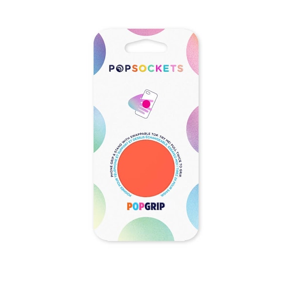 POPSOCKETS Neon Electric Orange Avtagbart Grip med Ställfunktion