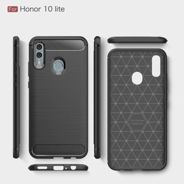 Carbon Flexicase Cover til Huawei P Smart (2019) / Honor 10 Lite Black