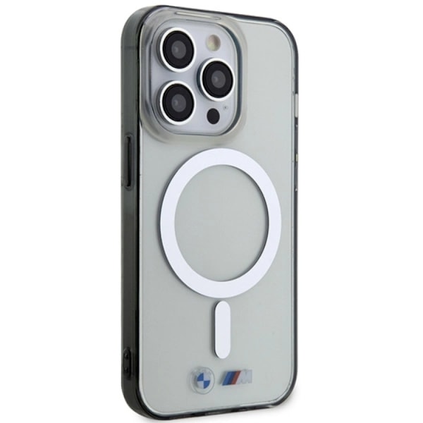BMW Mobilskal till iPhone 15 Pro Magsafe Silver Ring - Clear Transparent