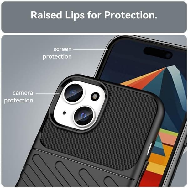 iPhone 15 Plus -puhelinkotelo Twill Thunder - musta Black