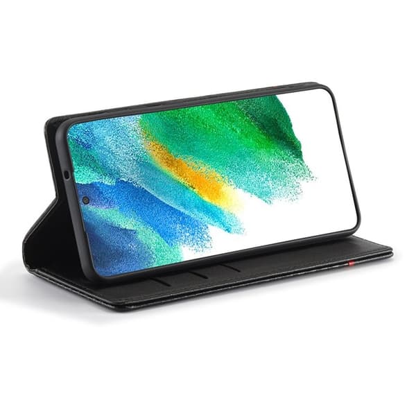 LC.IMEEKE Samsung Galaxy S22 Plånboksfodral Konstläder - Vit