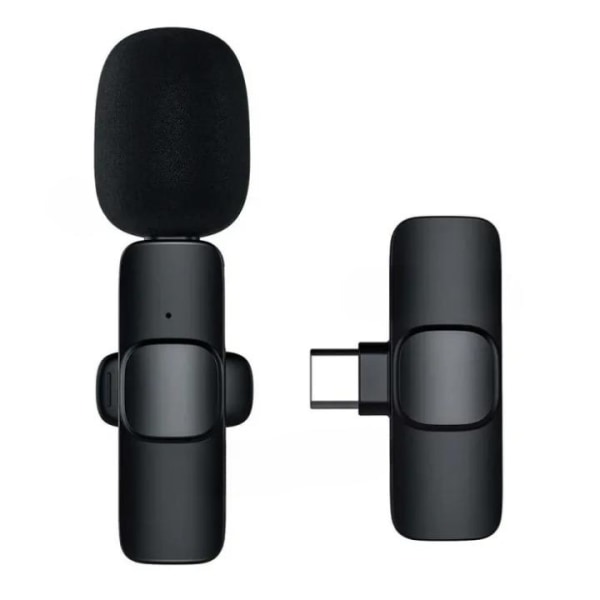 Lavalier Type-C Wireless M21 1 stk Mikrofoner Bluetooth - Sort