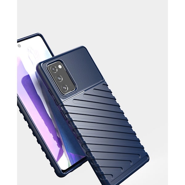Thunder Twill Texture Skal Till Galaxy Note 20 - Blå Blå