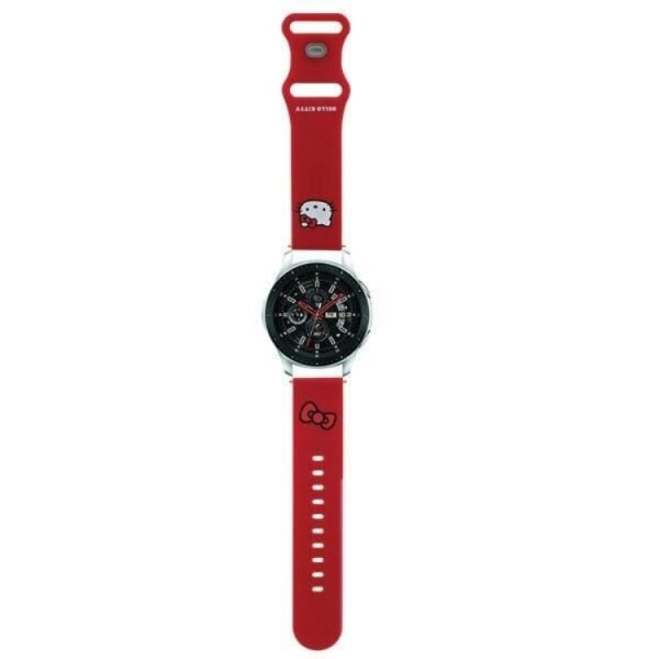 Hello Kitty Galaxy Watch (20mm) Rannekoru Kitty Head Silikoni - punainen