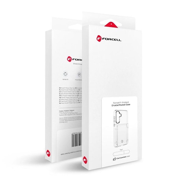 Forcell Galaxy S24 Plus Mobilskal Korthållare Crysral - Transparent