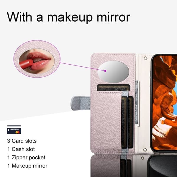 ESEBLE E11 för iPhone 14 / 13 Plånboksfodral Konstläder - Lila