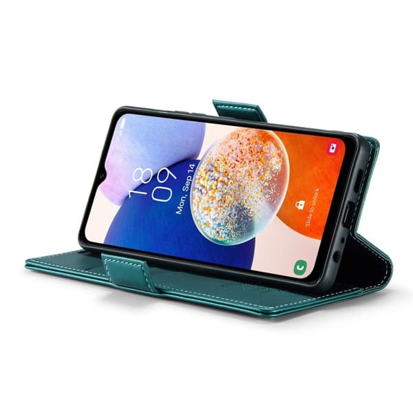 CASEME Plånboksfodral Konstläder för Samsung Galaxy A14 5G - Grön