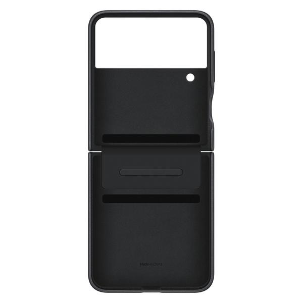 Samsung Galaxy Z Flip 4 -kansi, nahka - musta