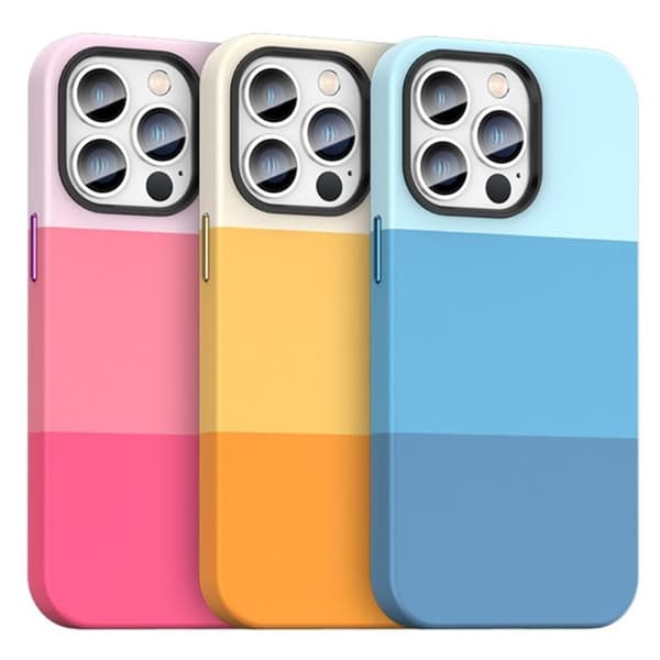 iPhone 14 Skal Color Splicing - Blå Blå